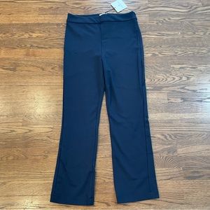Nwt New Chloe kristyn Women's designer Navy Blue pants l slacks high ris…
